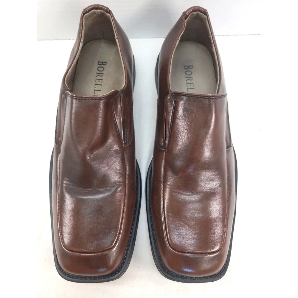 Borelli Matthew Mens Loafers Brown Leather Sz 11.5